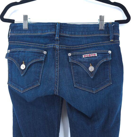 Hudson Y2K Classic Backflap Pocket Straight Leg Mid Rise Dark Wash Denim Jean 27 - Picture 11 of 13